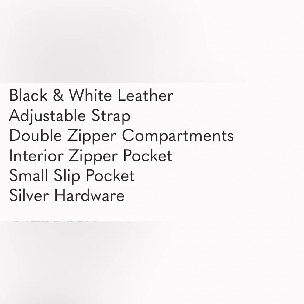 RALPH LAUREN Black with white Crossbody. long straps, multiple compartments - Picture 9 of 9